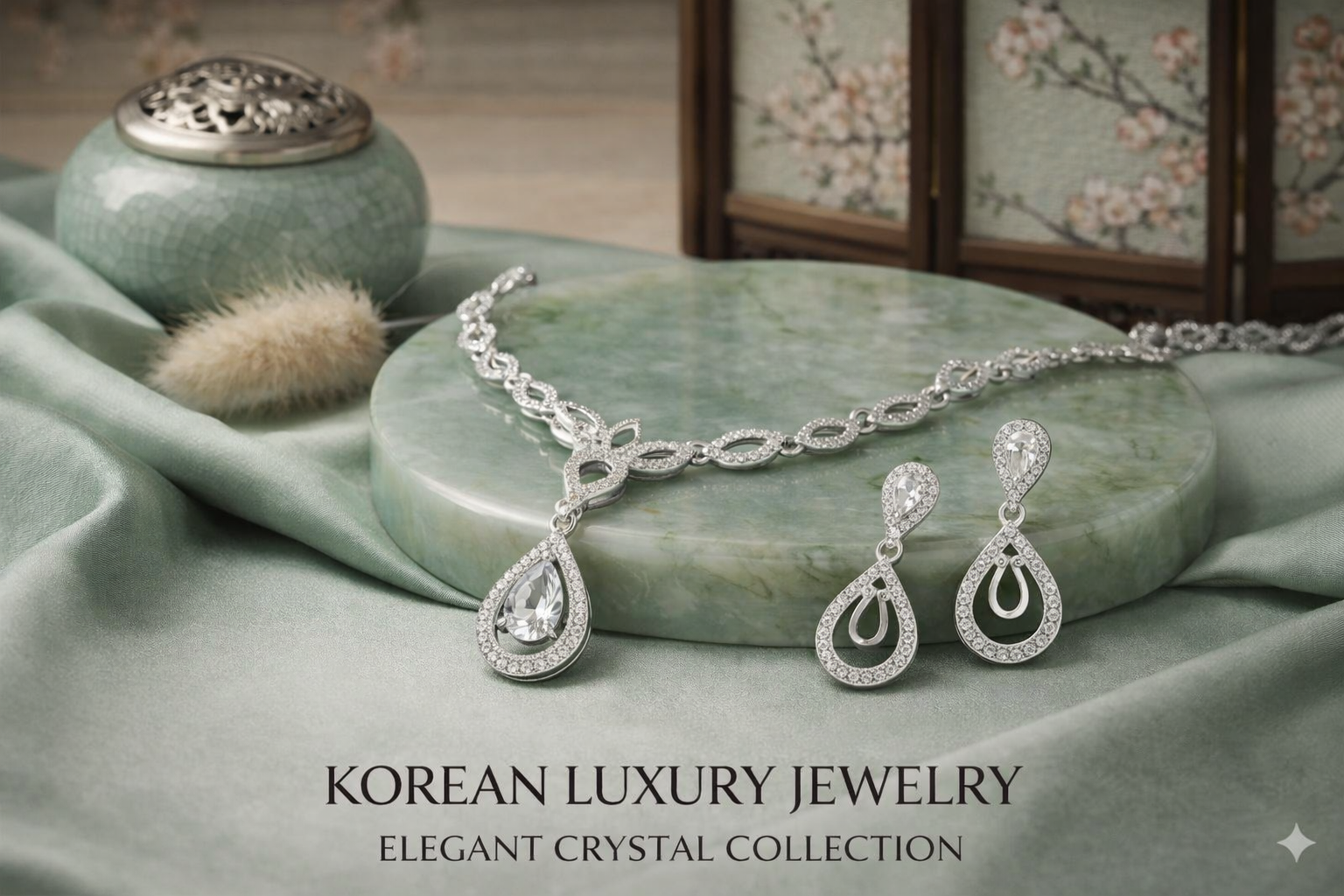Korean Aesthetic Crystal Jewelry Set - Image 2